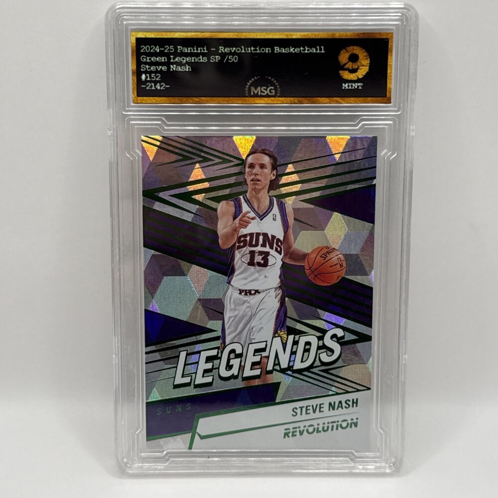 2024-25 Panini Revolution - Legends Steve Nash #152 Cubic /50 Graded 9 Mint